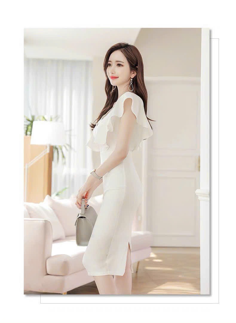ĐẦM BODY TAY PHỐI BÈO CAO CẤP D193